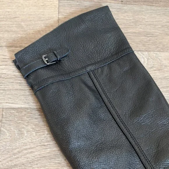 New NIB Franco Sarto Hydie Leather Black Tall Riding Boots Women Size 6.5 - Picture 4 of 9